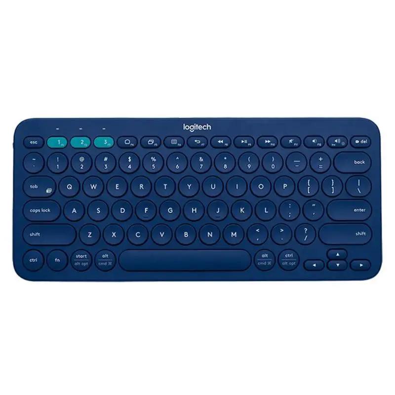 Многофункциональная bluetooth-клавиатура logitech K380 для Windows MacOS Android iOS - Цвет: Синий