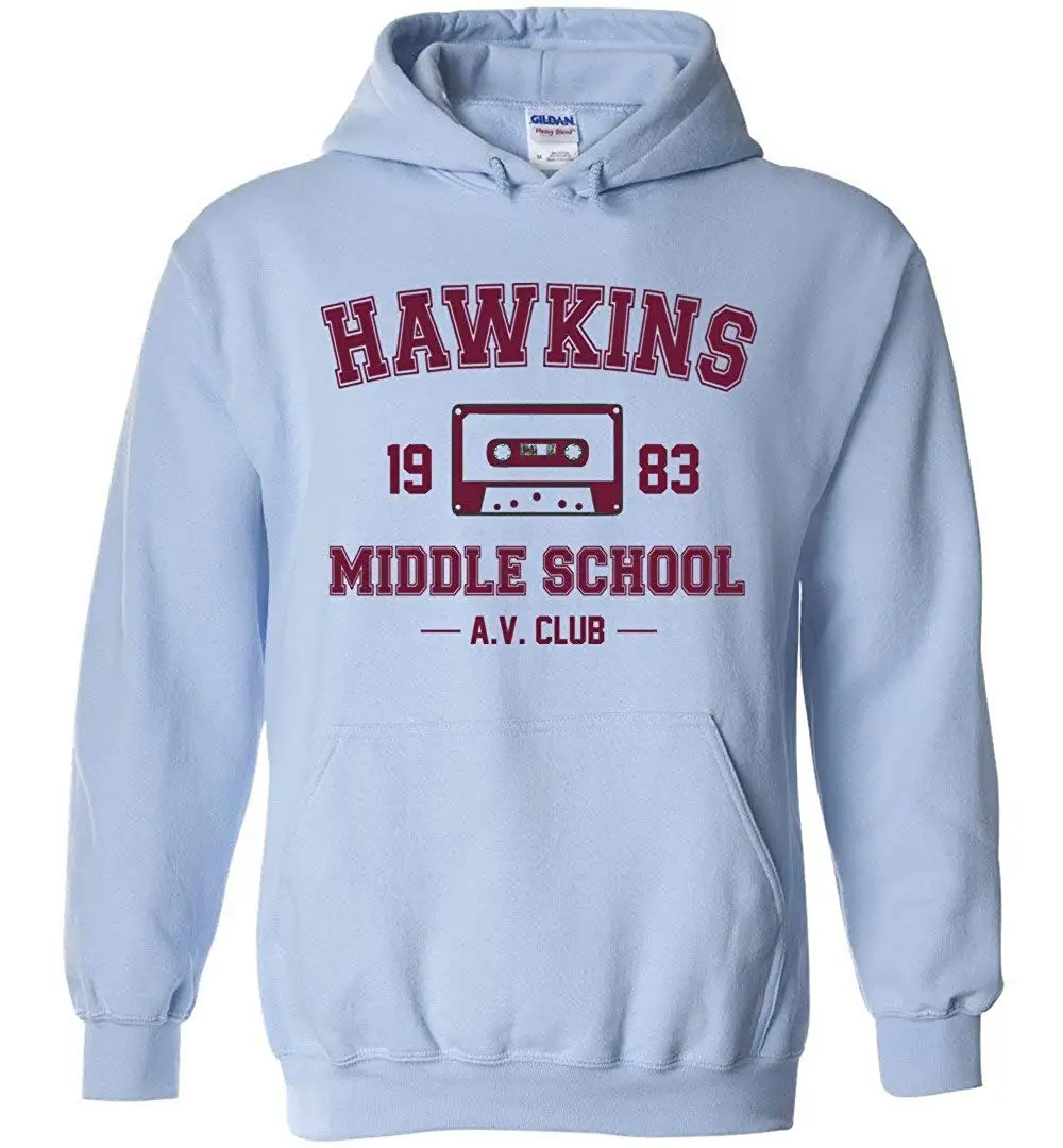 Hawkins Middle School AV Club 1983 пуловер унисекс в стиле странные вещи толстовка с капюшоном