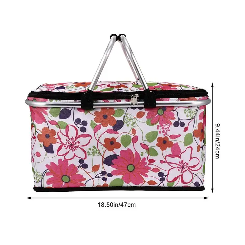 30L Waterproof Cool Bag Shopping Basket Large Insulated