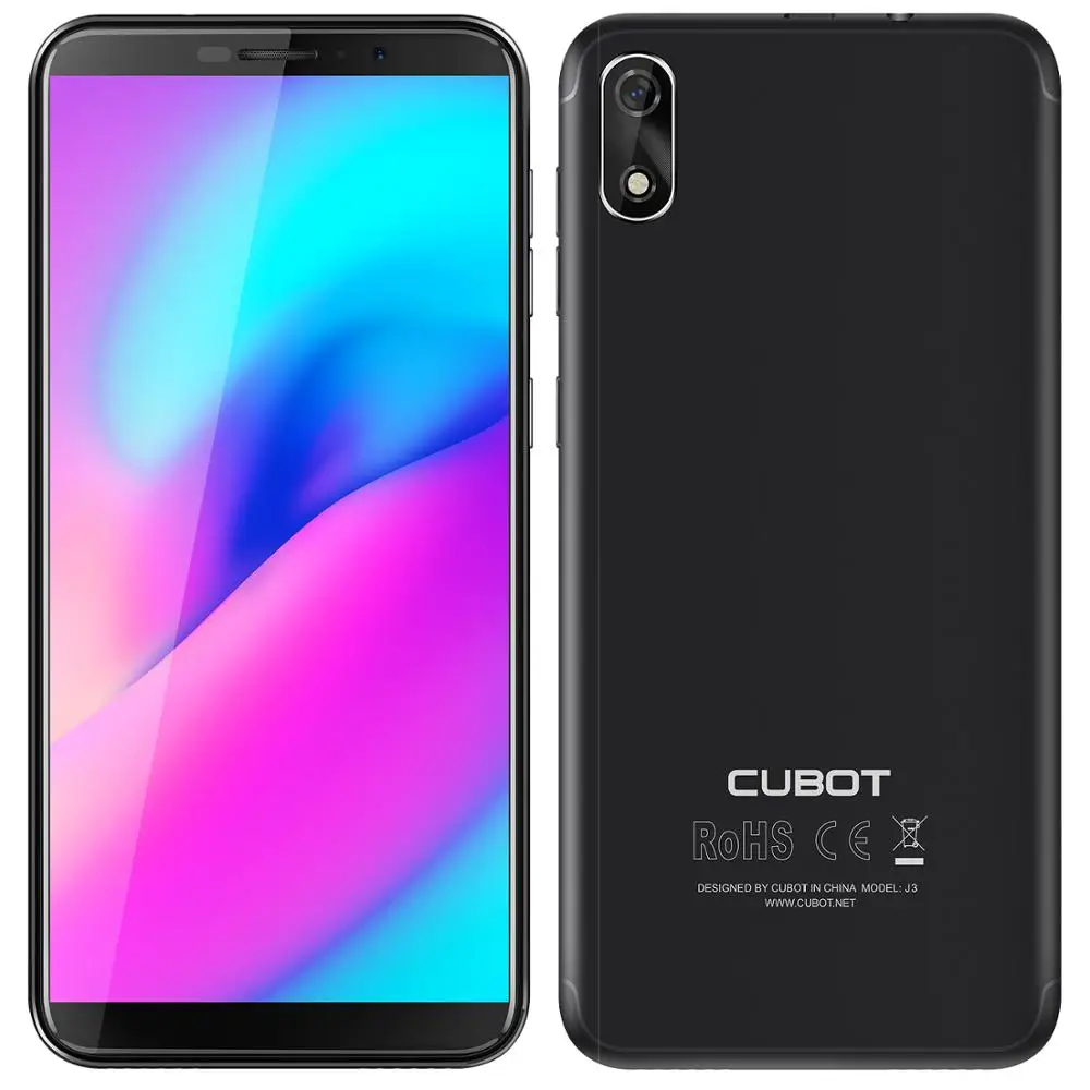 Cubot J3 Android Go 18:9 полноэкранный 1 Гб 16 Гб 5,0 дюймов MT6580 четырехъядерный смартфон 2000 мАч 3G Face ID Dual Sim Celular