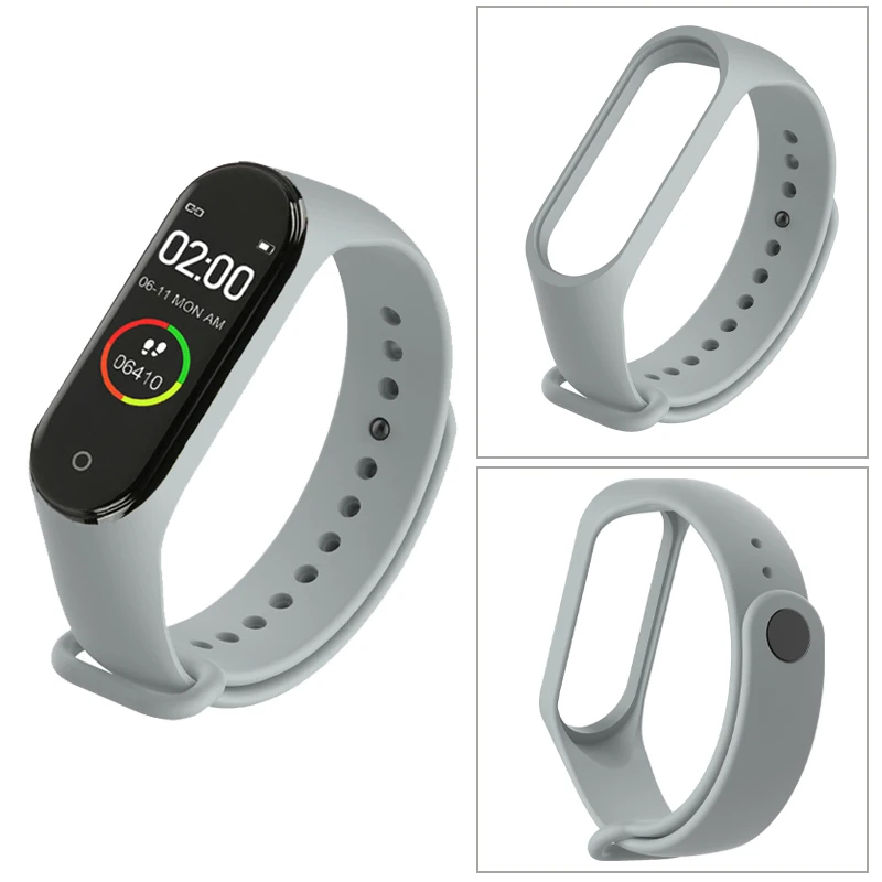 Ремешок силиконовый для Xiaomi Mi Band 4 3 сменный Браслет наручных часов несколько