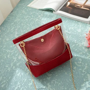 

Summer Girl's Fashion Gel Bag Chain Composite Bag Messenger Bag Square Crossbody Bag Phone Bag