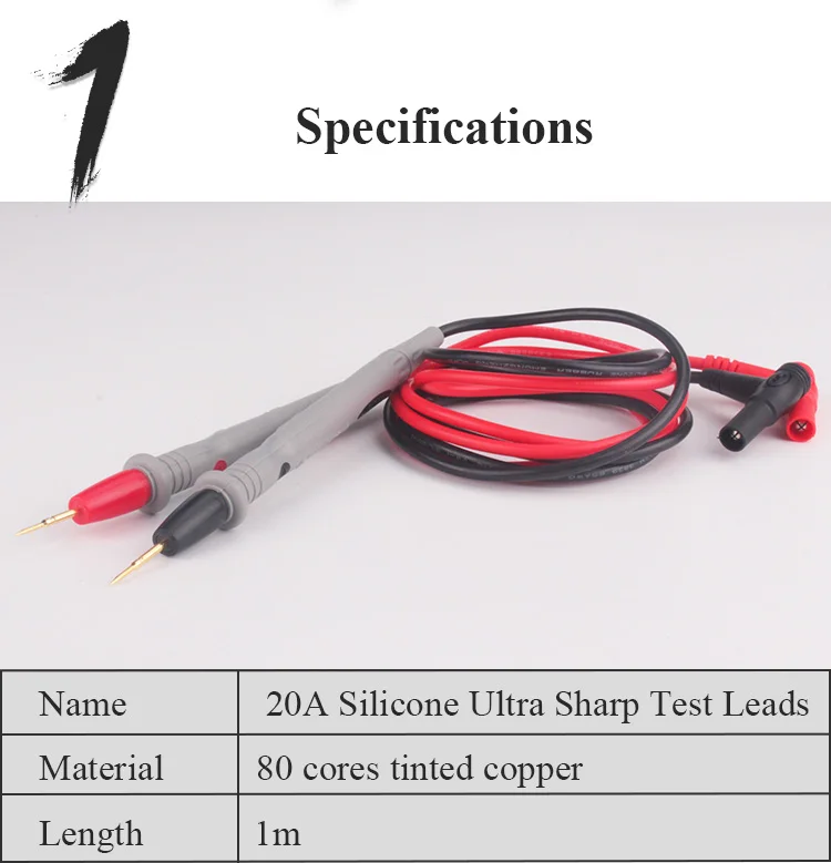 Multimeter Probe 20A Habotest цифровой мини мультиметр тестер Профессиональный Транзистор тестер мультитестер мультиметр - Цвет: Multimeter Probe 20A