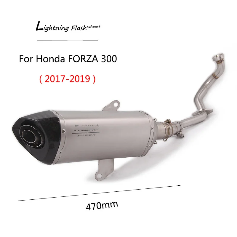 Полная выхлопная система) для Honda FORZA 300 выхлопная труба мотоциклетная труба без шнуровки 51 мм Глушитель съемный дБ убийца