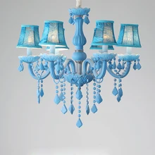 E14 Светодиодный светильник в стиле модерн арт-деко, железный кристалл, ткань, синяя подвеска, лампен, блеск, подвесной светильник s. Подвесной светильник для фойе