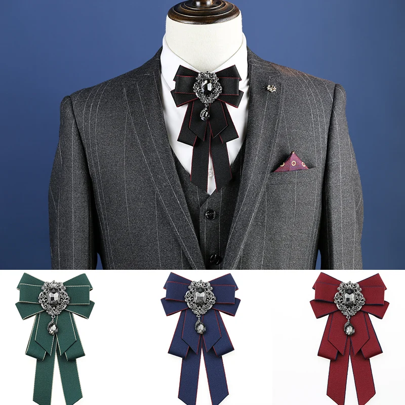 

Корейский художественный галстук-бабочки, галстук в британском стиле, тканевый галстук, мужские аксессуары для свадебной вечеринки