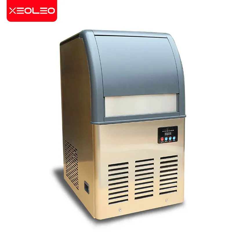 XEOLEO 상업용 제빙기, 밀크티 샵, 커피, 레스토랑용, R134a CE 보관, 54kg, 24h, 26kg