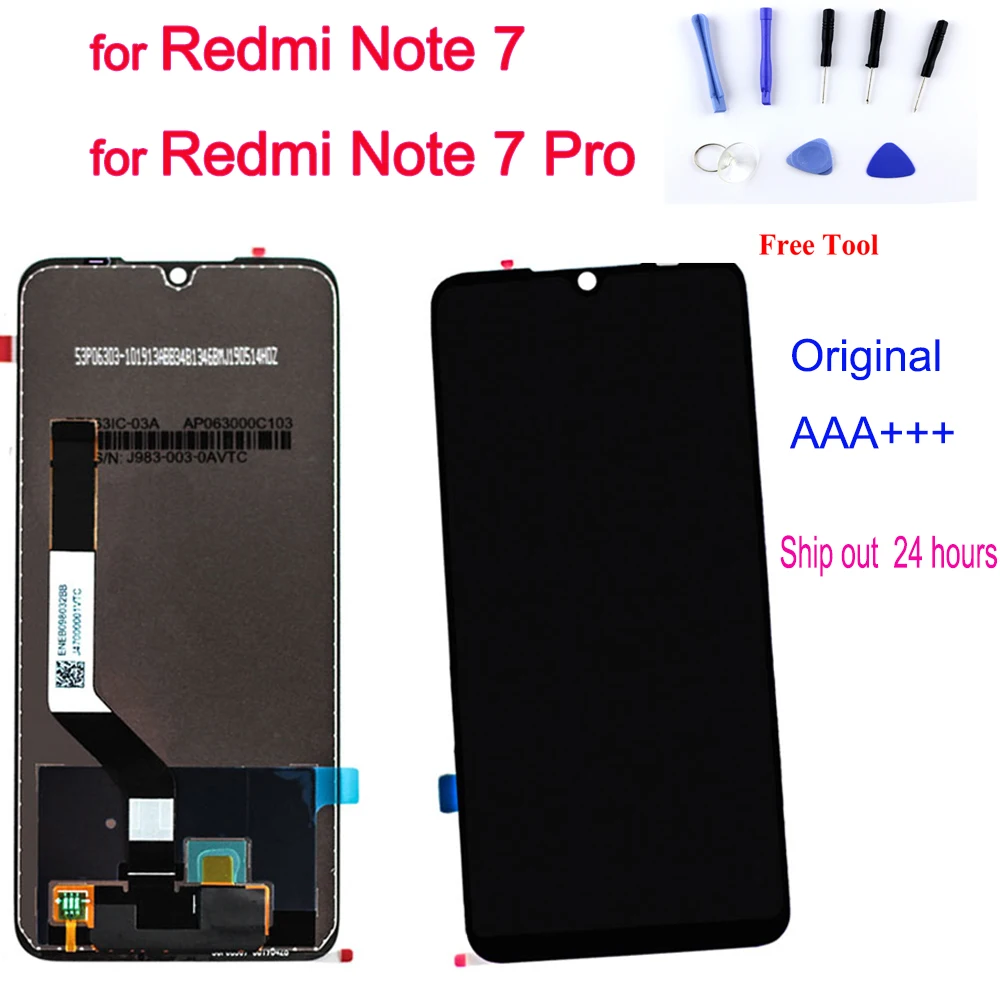 Оригинальный дисплей для Xiaomi Redmi Note 7 ЖК сенсорный экран дигитайзер в сборе рамка