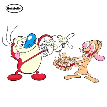 

HotMeiNi 13cm x 7.5cm for The Ren and Stimpy Fine Decal Waterproof Vinyl Decoration Pull Flower Bumper Window Car Stickers