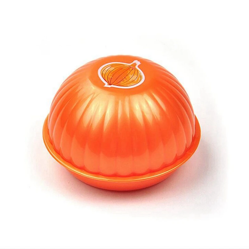 2 Pcs PP Avocado Onion Tomato Fresh Box Sealed Box Plastic Fresh Bowl(Onion& Tomato