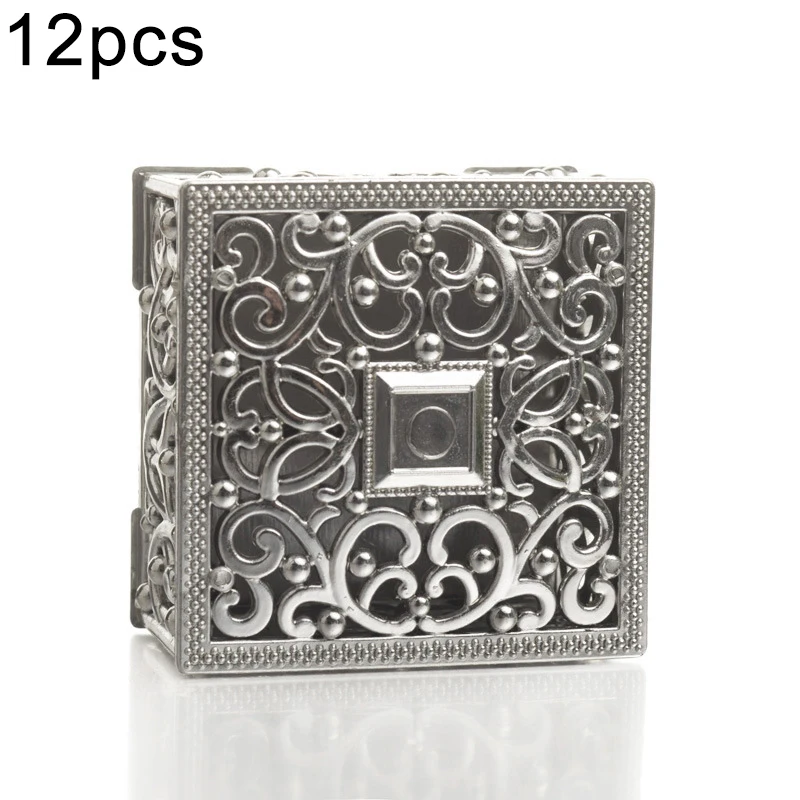 

12pcs Gift Candy Box Hollow Placing Sweets Jewelries Craft Beads Wedding Romantic Party Decorations Case