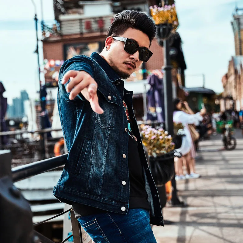 large coat Mens Large Denim Jacket 