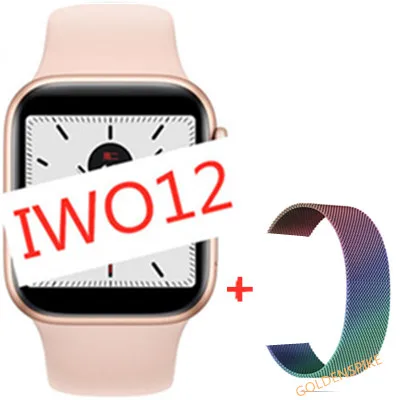 Steel strap package IWO 12 умные часы серии 5 40 мм 44 мм Bluetooth для Apple IOS Android телефон сердечного ритма smartwatch PK IWO 11 8 для мужчин wo для мужчин и девочек - Цвет: Steel strap package