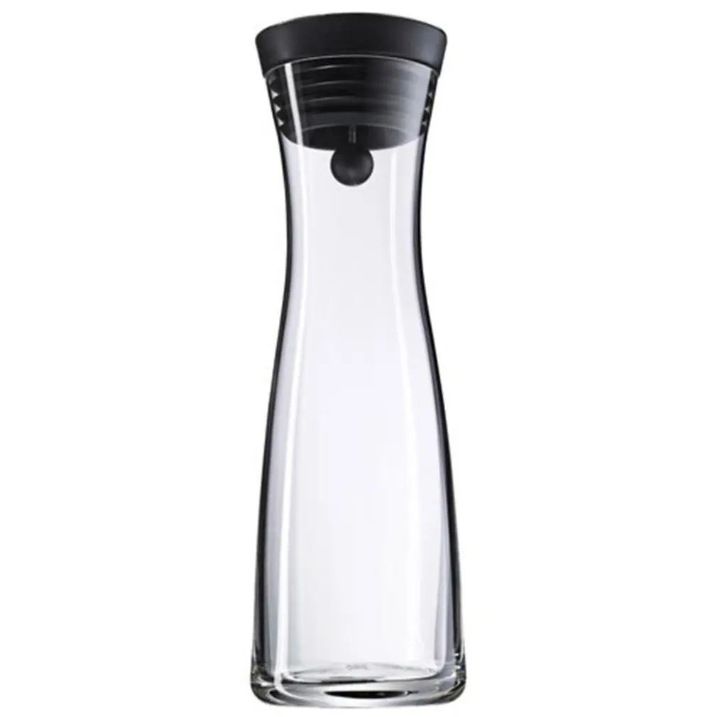 

Hot Sale High Capacity 1000ml Heat-Proof Thickened Glass Pitcher with Stainless Steel Lid Carafe for Hot/Cold Water Juice