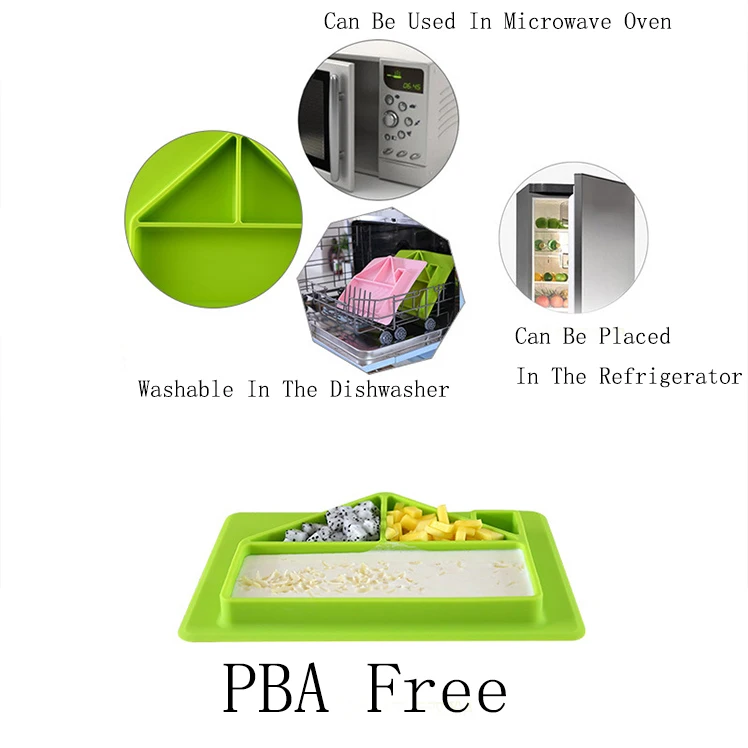 Силиконовая детская тарелка чашка для кормления малыша BPA бесплатно для микроволновки для мытья в посудомоечной машине силиконовый захват блюдо детская тарелка для малыша присоска
