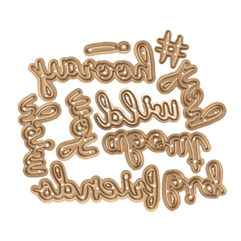 

New 2019 3D DIY Metal Cutting Die and In Scrapbooking For Paper Card Making Embossing Happy Birthday Words Frames No Stamp Set