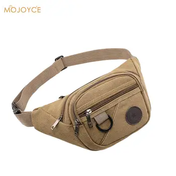 

Male Waist Bag Pack Casual Functional Money Phone Belt Bag Multifunction Outdoor For Belt Canvas Hip Fanny Pouch Banana Bags