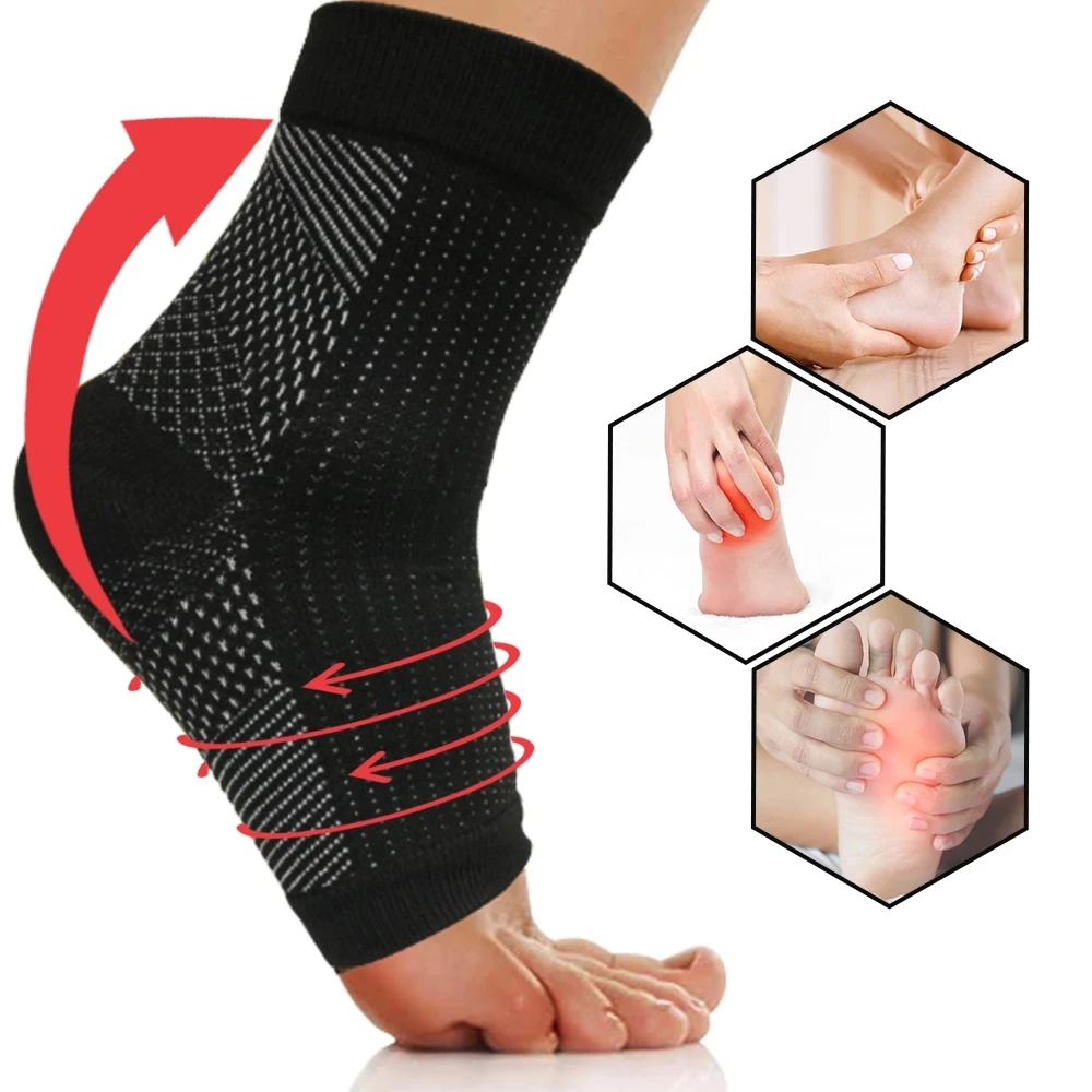 1 пара компрессионных носков для ног Angel Sleeve Plantar Fasciitis анти усталость мужчин и