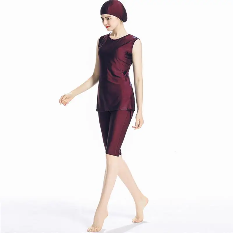 Размера плюс 4XL исламский Burkinis скромные Костюмы исламский мусульманский купальник женский консервативный пляжный купальный костюм ванный комплект, Прямая поставка