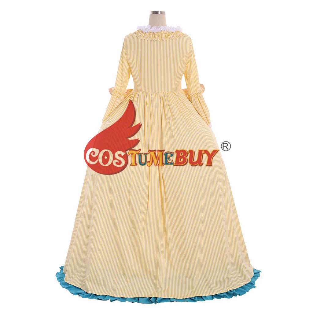 Costumebuy Тюдор Мария Антуанетта рококо Готический Антуанетта барокко викторианская Девичья бальное платье Принцесса Белль платье Желтый