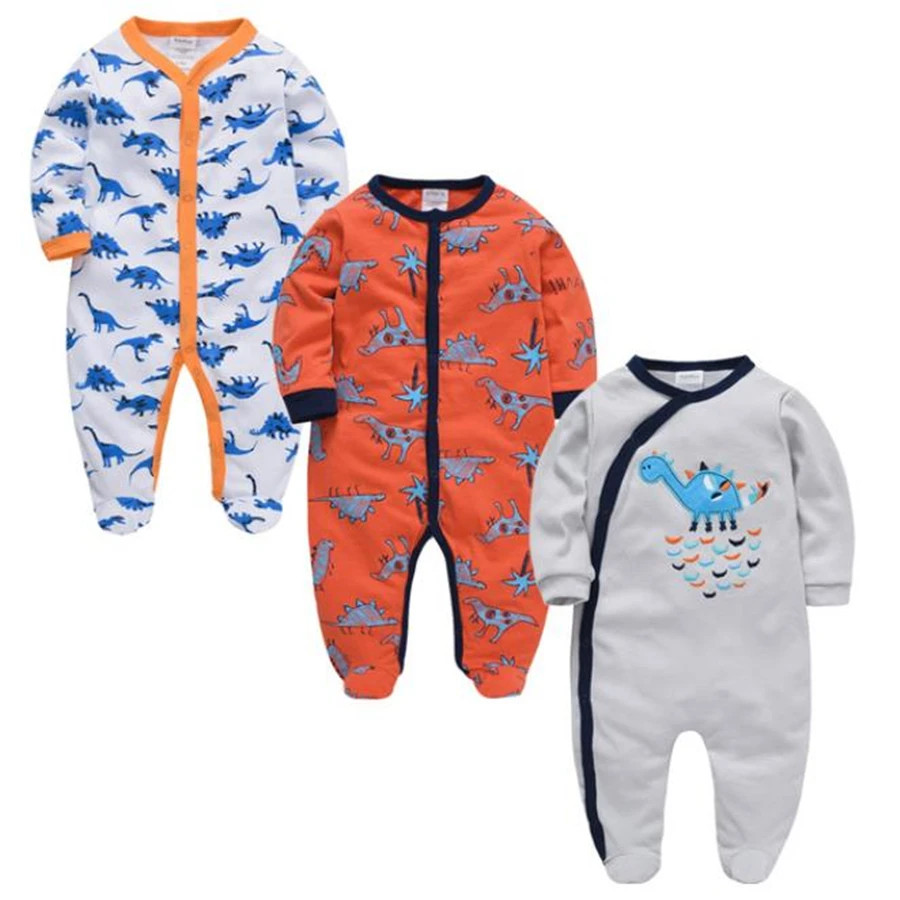 3 шт./партия; Roupa De Bebes; комбинезон для новорожденных мальчиков и девочек; Хлопковая пижама с длинными рукавами; комбинезон для детей от 0 до 12 месяцев; одежда для малышей