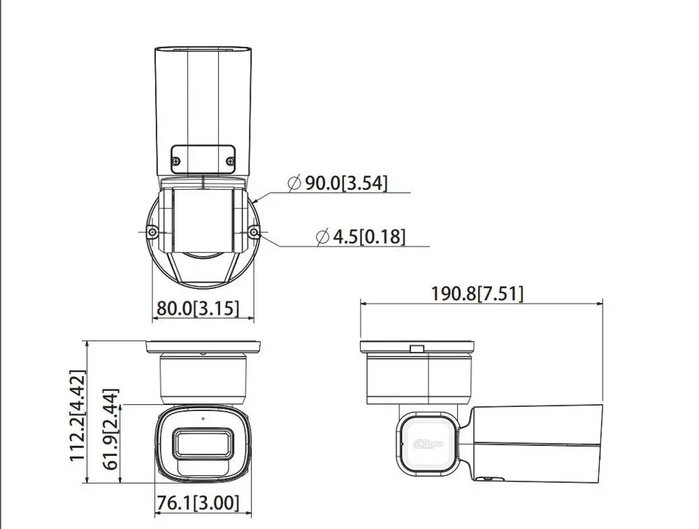 Dahua ip-камера DH-PTZ1C200UE-GN 2MP Starlight IR PT Поддержка сетевой камеры PoE