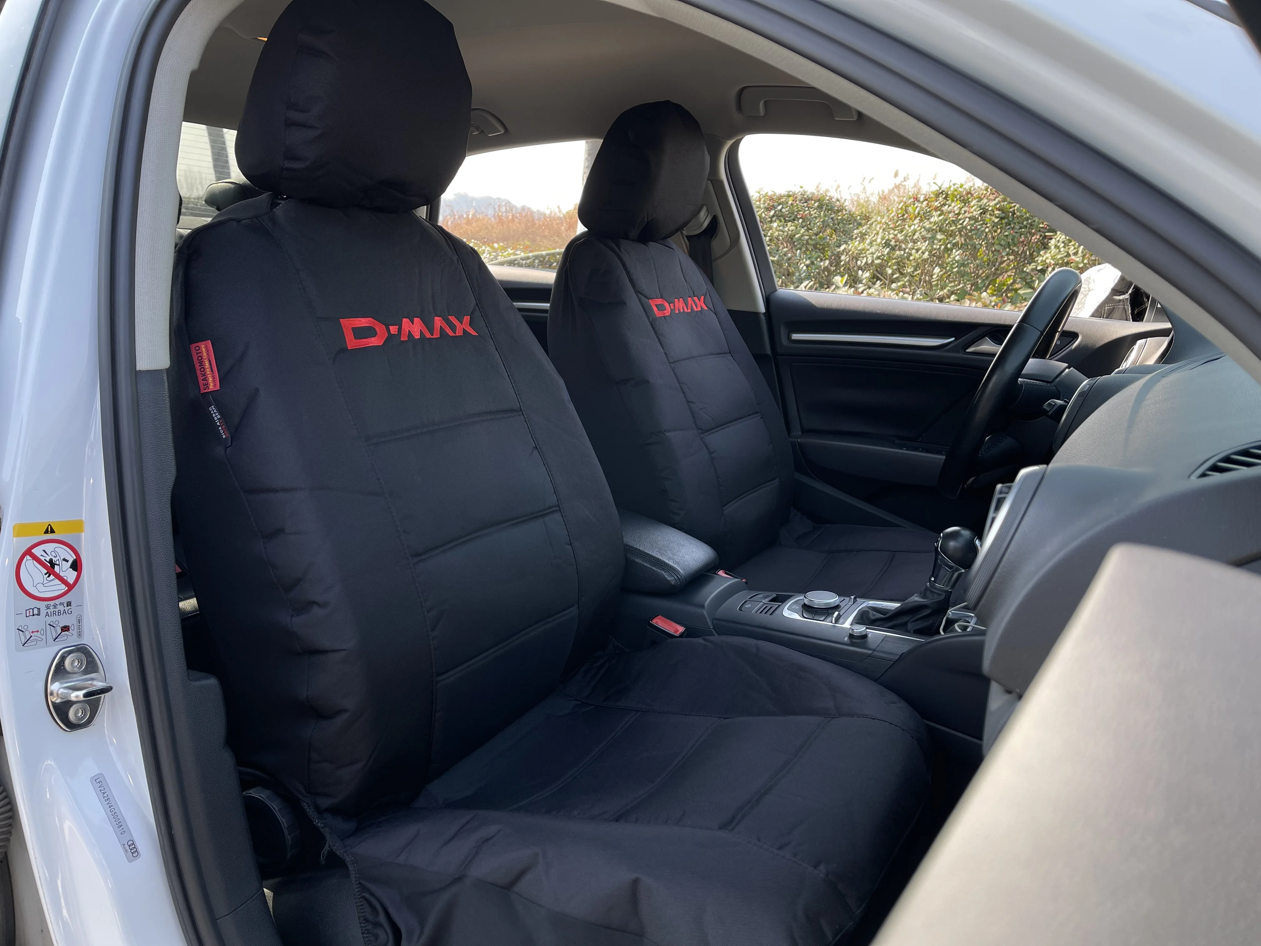 激安直営通販サイト いすゞブランドのシートカバー 黒いキャンバス エアバッグ付き防水 車とトラックの保護 13 激安大特価 Pmra Mw