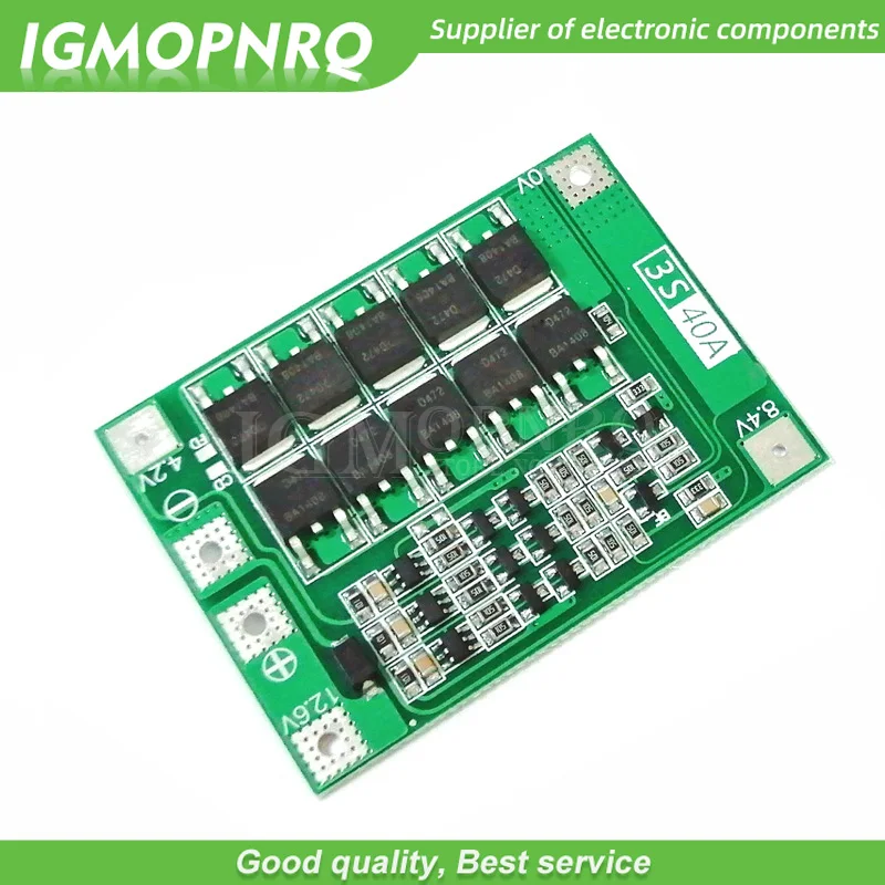 3S 10A 20A 25A 30A 40A литий-ионный аккумулятор 18650 зарядное устройство PCB плата защиты BMS для сверлильного мотора Lipo ячеечный модуль - Цвет: 3S 40A