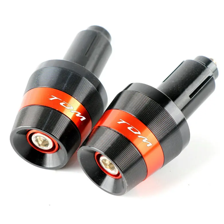 Orange 7/8 ''22 мм Аксессуары для мотоциклов ручки рукоятка Кепки конец Вилки для Yamaha TDM 900 - Цвет: Orange