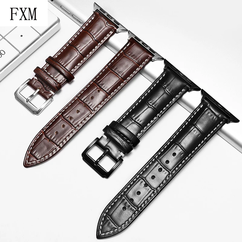 

Strap Leather for Apple Watch Band 42mm 38mm Correa 44mm 40mm Bracelet Wrist Blet Iwatch Series 5 4 3 2 1 Watchband Accessories
