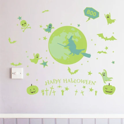 Creative Luminous Effect Halloween Gothic Wallpaper Stickers Game Power Limited Dragon Wall Decor Decals Home Decor Halloween