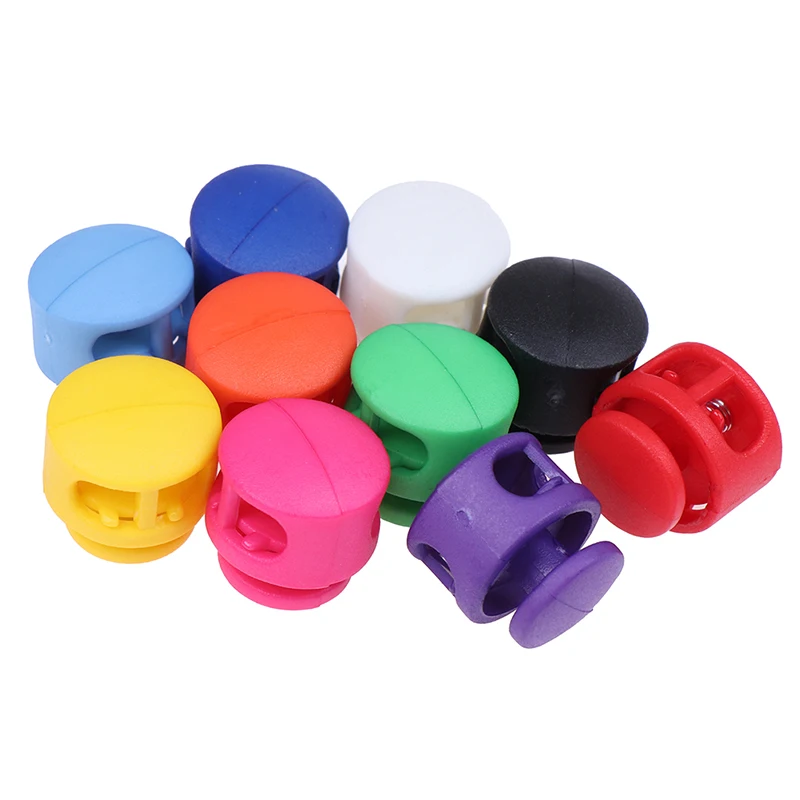 Assorted Colors Cord Lock Stopper Buckles Clamp Toggle Clip Paracord Shoelace Kids Toys Craft Bag Sewing Accessories cord lock stopper detachable stopper cord lock cord stopper cord end lock 10pcs