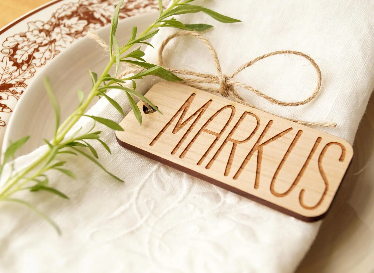 Place Card Holders Place Cards 24pcs Personalized Engraved Guest Place Card / Baby Name Rectangle Tags Wedding / Birthday Party Baptism Gift Bags Favor