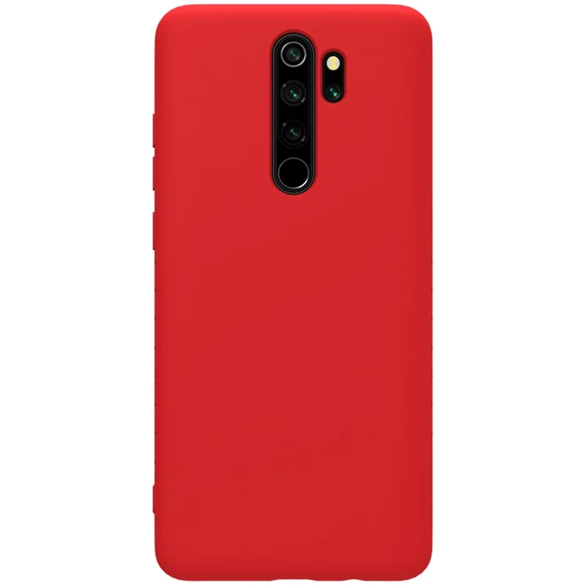 Чехол NILLKIN для Xiaomi Redmi Note 8 Pro, резиновый защитный чехол, задняя крышка из микрофибры для Redmi Note8 global - Color: Red