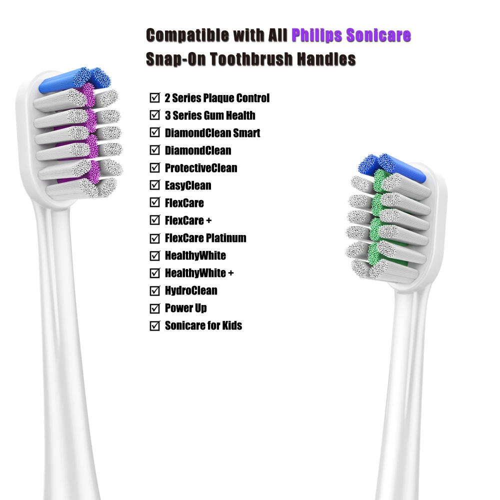 8 шт Reaplacement Зубная щётка головки для Philips насадки на зубные щетки Sonicare Алмазная чистая HX6064 HX6930 HX9340 HX6950 HX6710 HX914