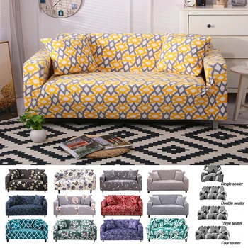 

1/2/3/4Seats Printed Elastic Stretch Sofa Cover For Living Room L Shape Couch Cover Sofa Protectors Washable Furniture Slipcover