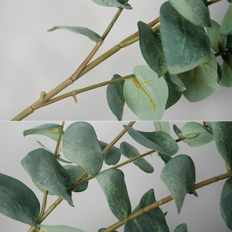 Home Artificial Leaf Branch Office Restaurants Display Simulation Eucalyptus