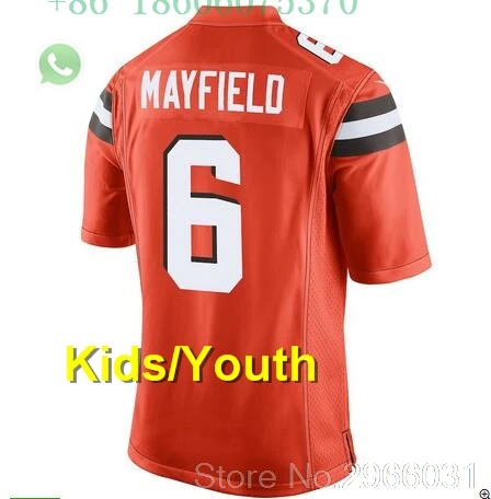 А+++ качественная детская одежда Myles Garrett 95 Denzel Ward 21 Jarvis Landry 80 Baker Mayfield 6 jersey Cleveland