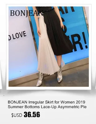 Bonjean плиссированные юбки для женщин Осенняя Нижняя плюс размер черная юбка женская мини юбка с эластичной талией Мини юбка BJ1781