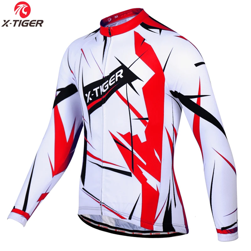 Jersey X-TIGER с длинным рукавом Велоспорт Джерси Набор Майо Ropa Ciclismo Велоспорт Джерси осень MTB Одежда для велосипеда одежда для мужчин - Цвет: Jersey
