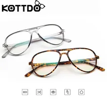 KODDTO оптические круглые винтажные женские плоские зеркальные очки, оправа для чтения, мужские прозрачные очки, оправа для женщин