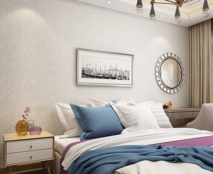 3D тисненые обои в клетку декоративные рулоне для спальни гостиной дивана фона