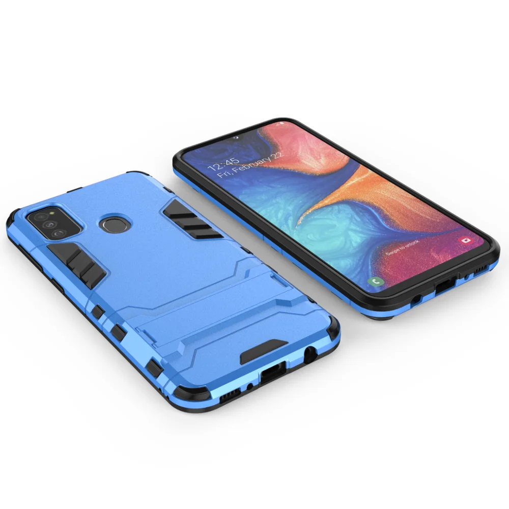 Blue OUDINI задняя крышка Подставка Броня противоударный чехол для samsung Galaxy M30S A40S m10 m20 A30S чехол - Цвет: Blue