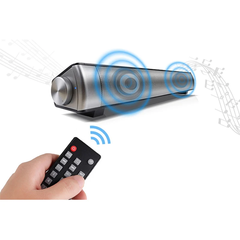 Беспроводная bluetooth колонка 4 0 звуковая панель с дистанционным управлением tf