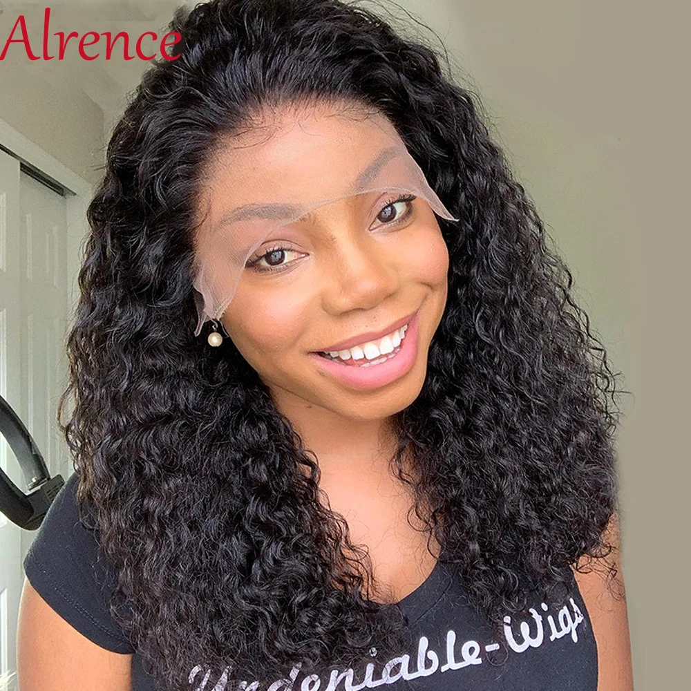 Необработанные индийские волосы парик с глубокой волной безклеевые парики из