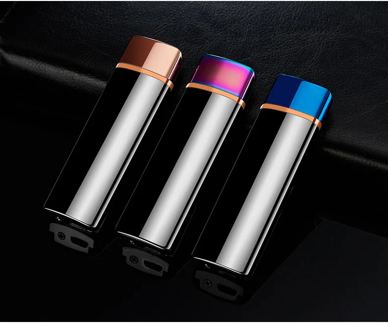 Вольфрамовая турбо USB Зажигалка сенсорная Зажигалка изогнутая полноэкранная сигарета для курения Электронная зажигалка может Изготовленный На Заказ лазерный логотип