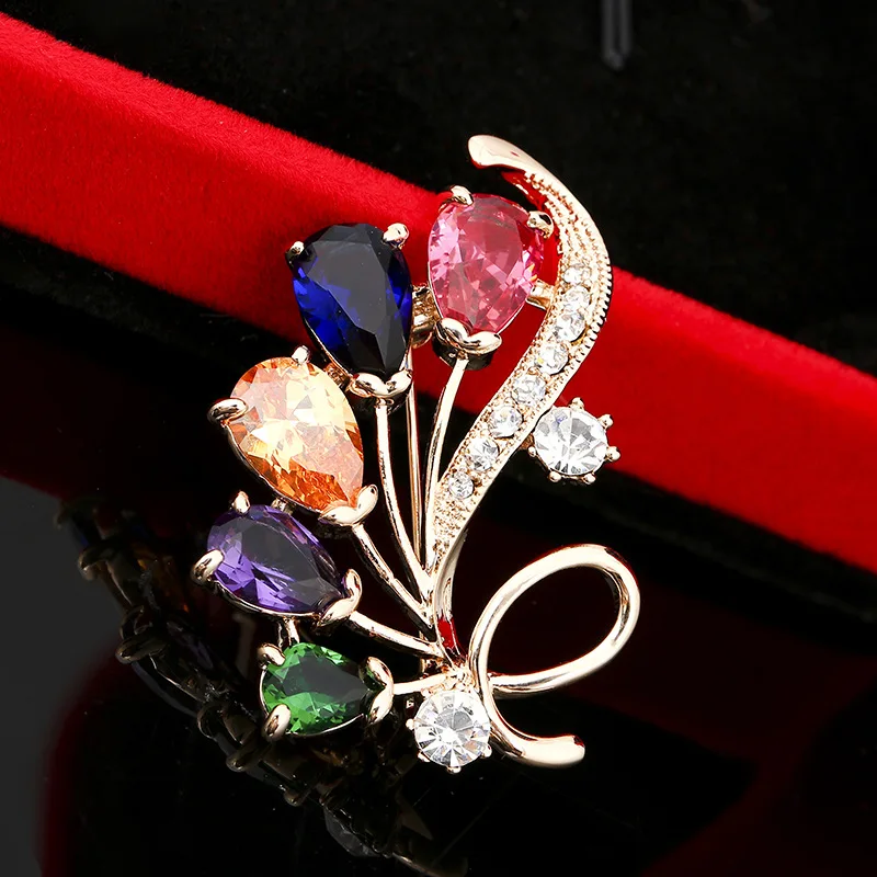 CINDY XIANG, Цветная брошь в виде цветка из циркония, зимние модные броши для женщин, свадебные украшения, дизайн, высокое качество