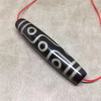 

Big Size 9 eyes Dzi Beads 11mm*73mm Natural Agate Materials High quality Women and Men's Jewelry Beads Free Shipping