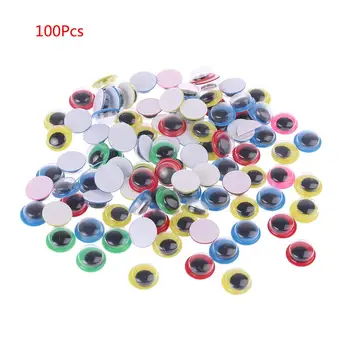

100pcs 8mm/10mm/12mm/15mm Mixed Color Self Adhesive Eyes for Doll Bear Stuffed Toys DIY Craft