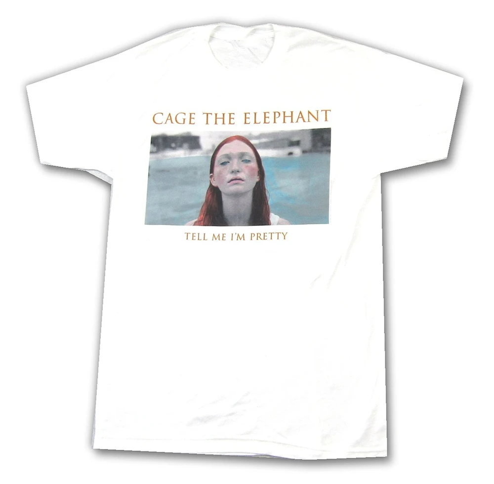 

Cage The Elephant Tell Me I'M Pretty White T Shirt New Cte Merch Breathable Tops Tee Shirt
